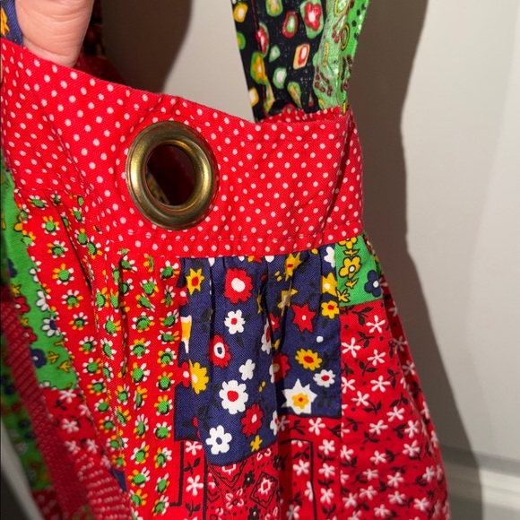 Design House 70’s Patchwork Smock Apron Dress with Pockets - Picture 6 of 9